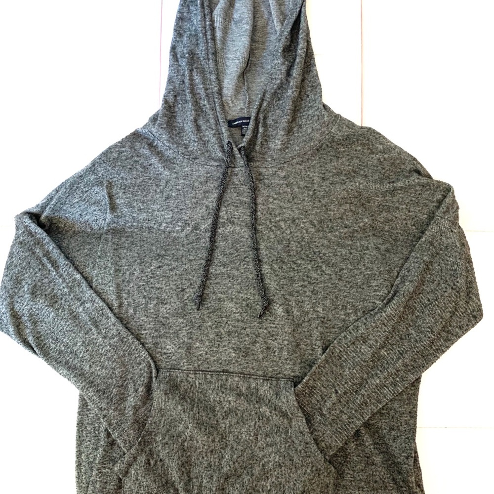 soft grey hoodie shirt